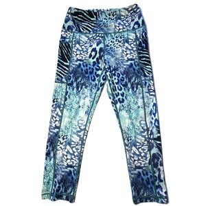 Constantly Varied Gear CVG Wild Thing Capri Leggings Womens XS Pockets Blue